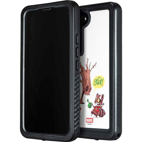 Marvel Rocket Raccoon and Groot Tall Tails Galaxy S24 Waterproof Case